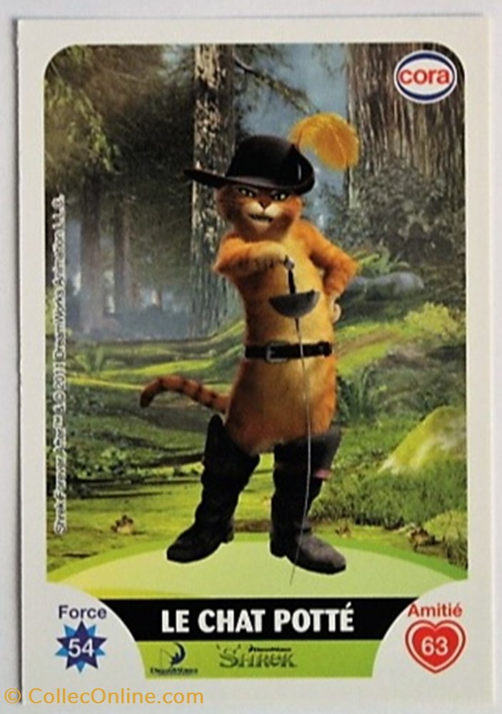 Dreamworks Cora 2011 - C021 - Shrek - Le chat potté jeux jouets jeu de carte collectionner dreamworks cora 2011 c021 shrek le chat potte