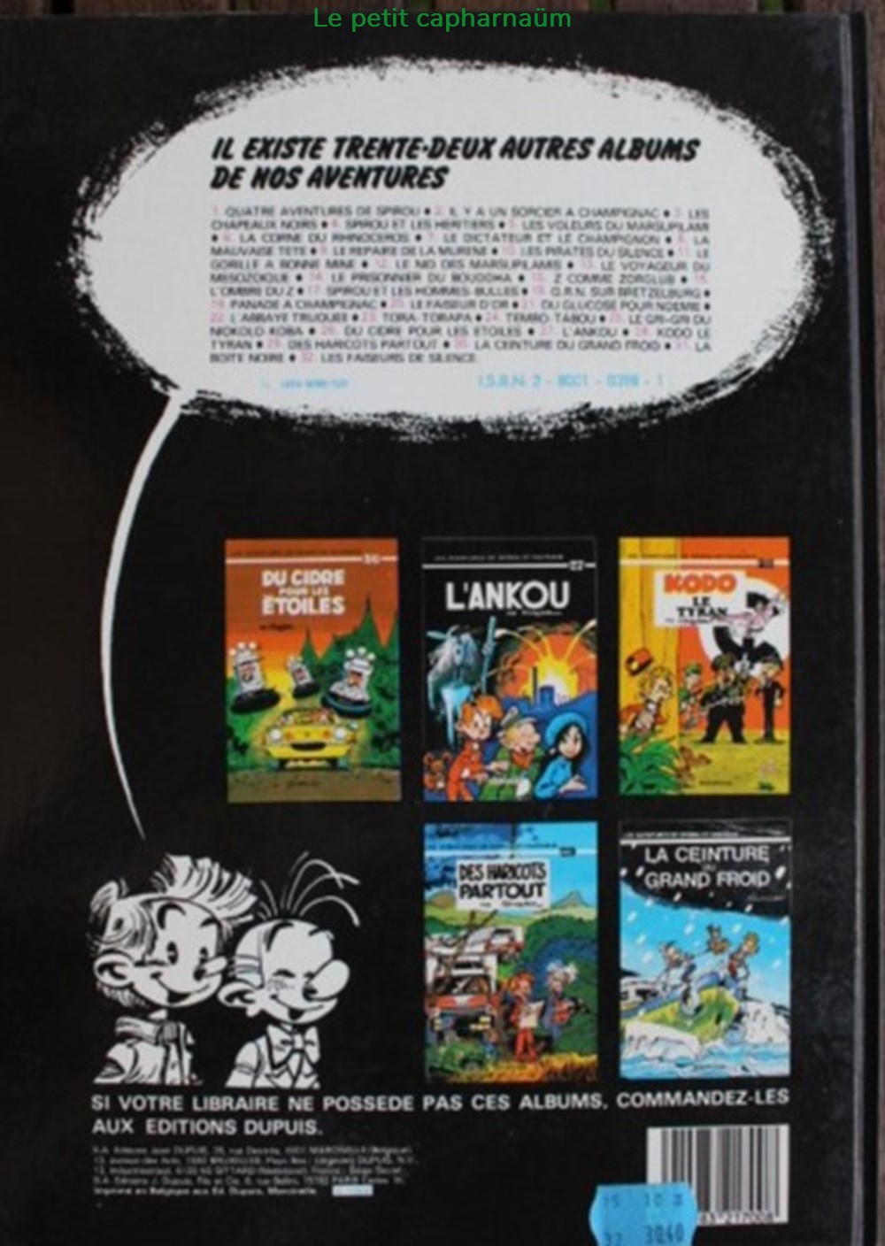 livres bd revues bandes dessinees spirou et fantasio 25 le gri gri du niokolo koba reed 1984