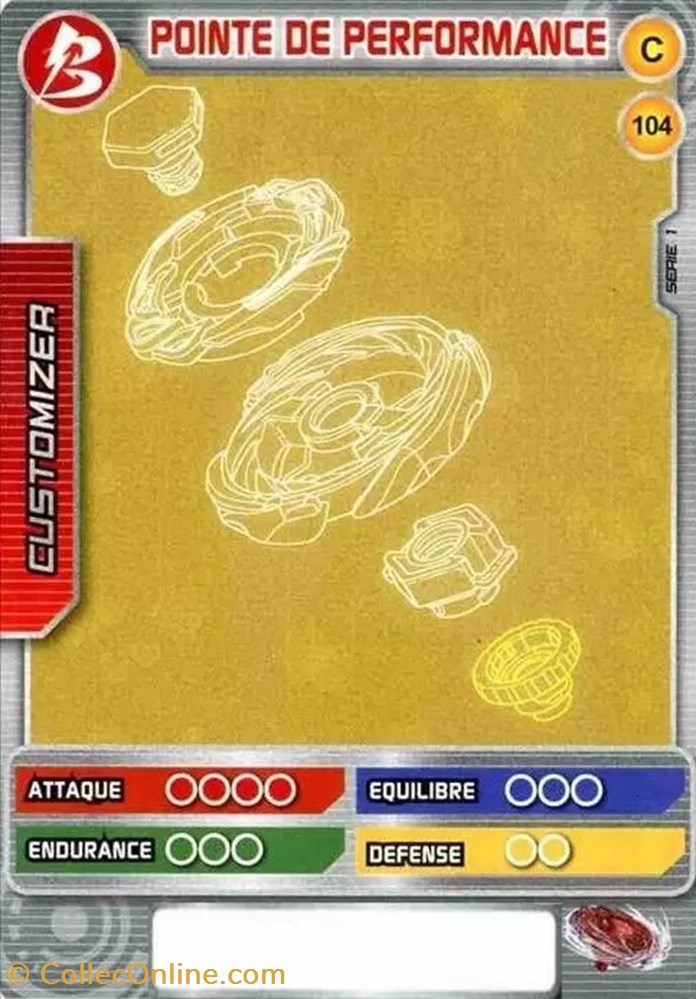 TCG Beyblade - 104/160 - Pointe de performance jeux jouets jeu carte collectionner tcg beyblade 104 160 pointe de performance