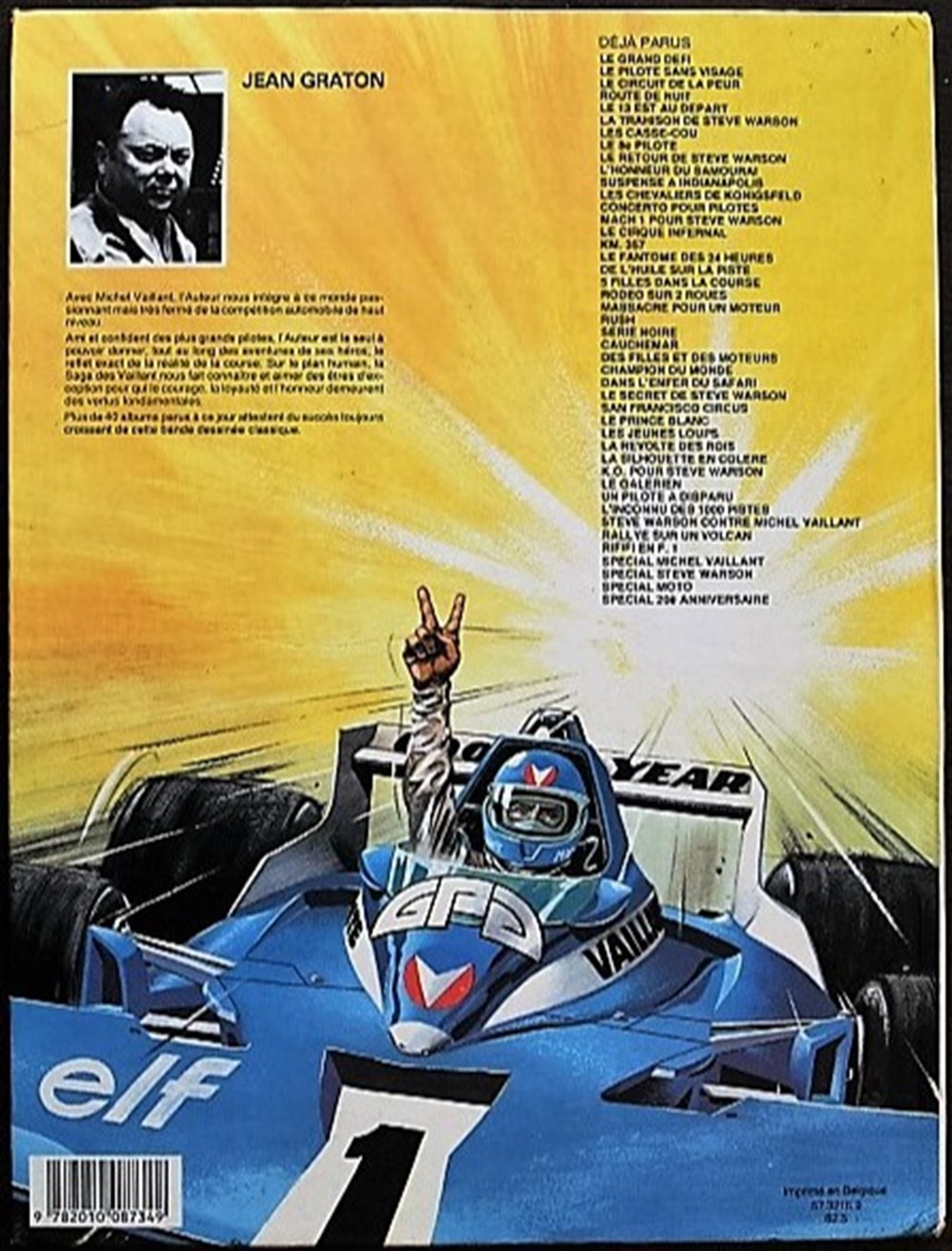Michel Vaillant - 40 - Rififi en F1 - EO 1982 livres bd revues bandes dessinees michel vaillant 40 rififi en f1 eo 1982