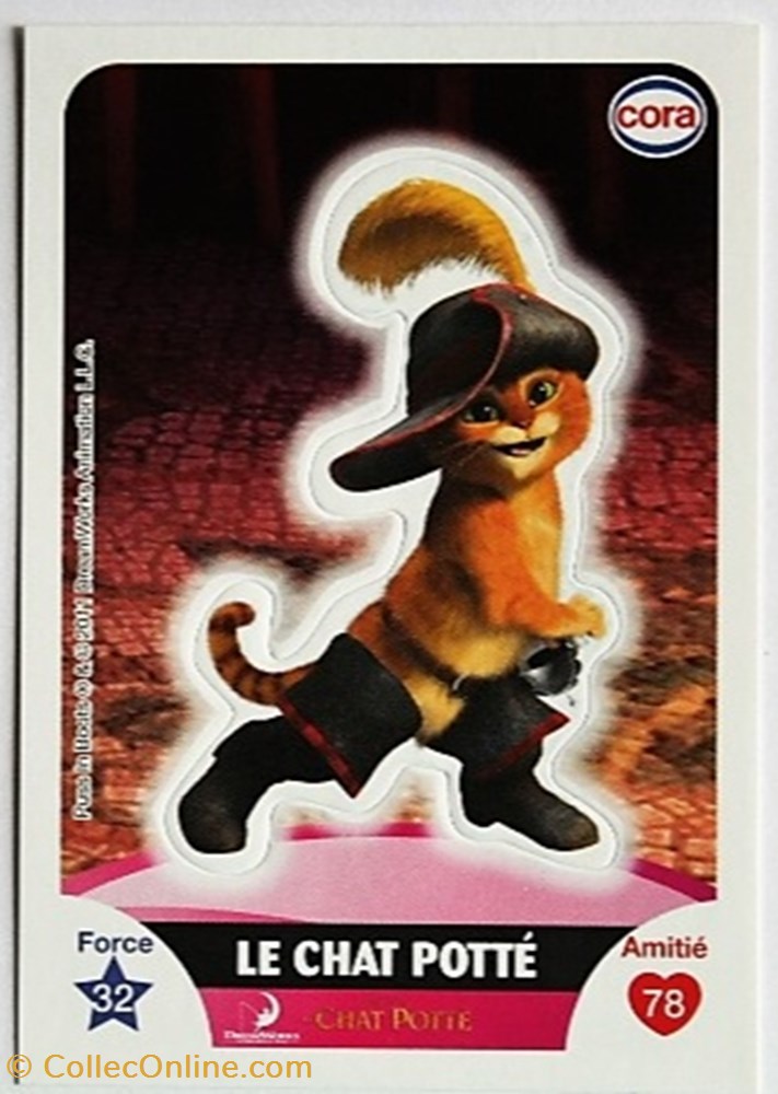 jeux jouets jeu de carte collectionner dreamworks cora 2011 s029 le chat potte