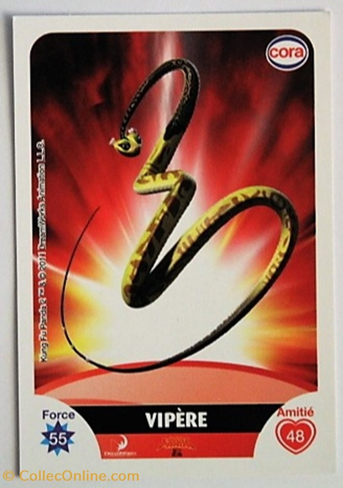 Dreamworks Cora 2011 - C016 - Kung Fu Panda - Vipère jeux jouets jeu de carte collectionner dreamworks cora 2011 c016 kung fu panda vipere