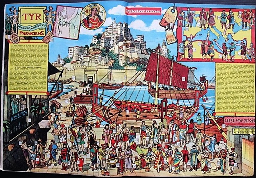 livres bd revues pilote n 272 07 janvier 1965 pilotorama tyr premiere metropole des pheniciens