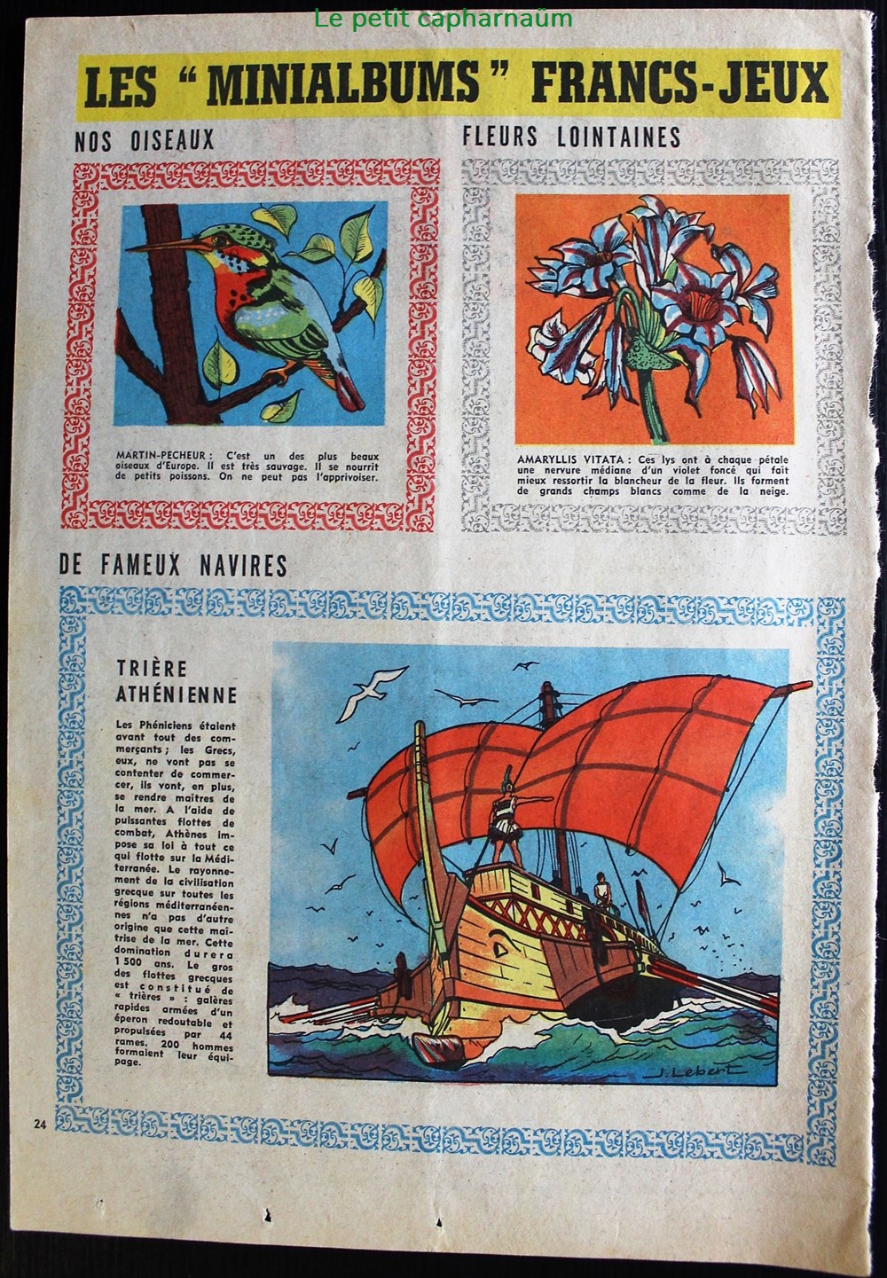 Mini-albums Francs Jeux - Planches Oiseaux / Fleurs lointaines / Fameux navires - Série 1 4 documents anciens chromos images mini albums francs jeux planches oiseaux fleurs lointaines fameux navires serie 1