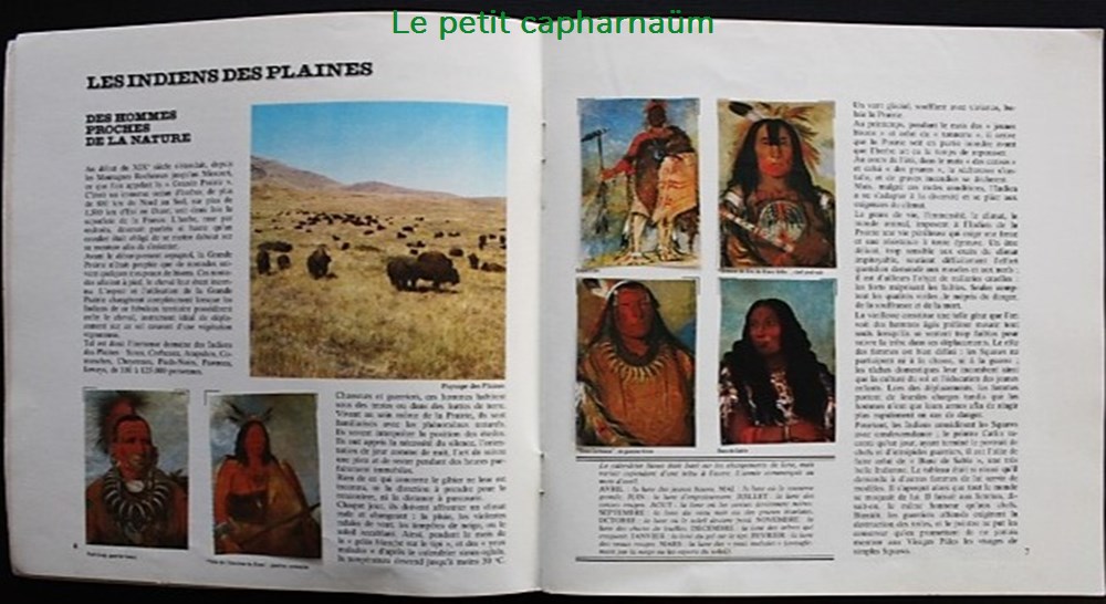 Sur la piste des indiens - Album collecteur d'images Coop 1976 4 documents anciens chromos sur la piste des indiens album collecteur images coop 1976