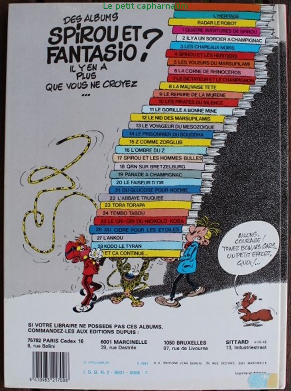 Spirou et Fantasio - 06 - La corne de rhinocéros - Rééd. 1983 livres bd revues bandes dessinees spirou et fantasio 06 la corne de rhinoceros reed 1983