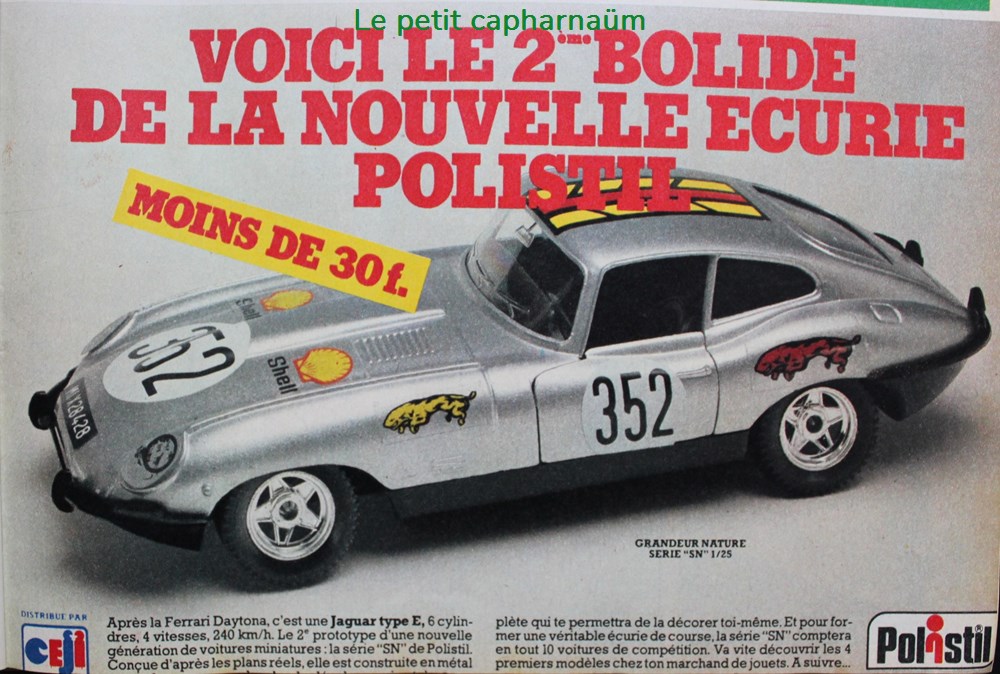 documents anciens publicites publicite polistil jaguar type e 1981