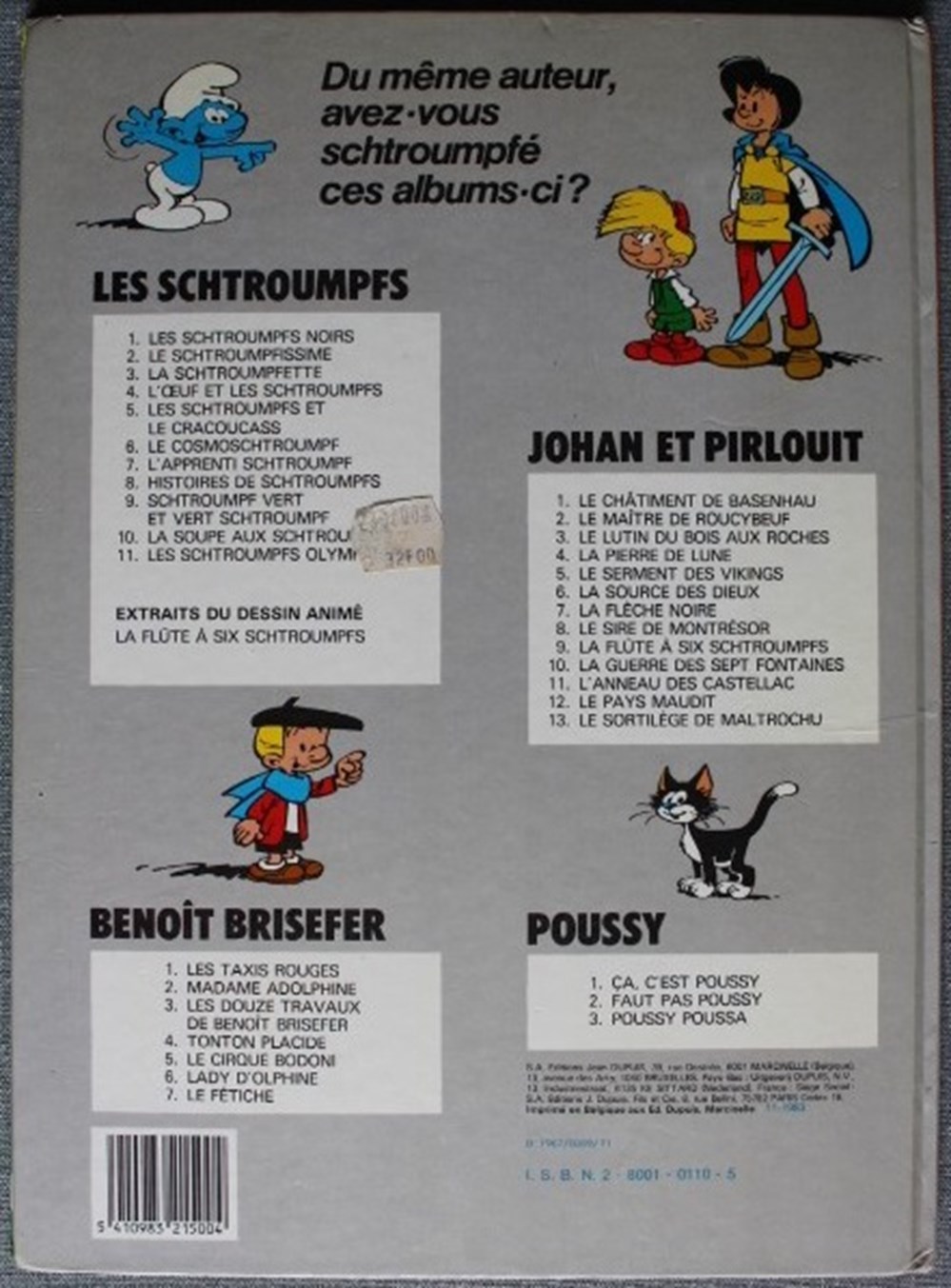 Les schtroumpfs - 03 - La schtroumpfette - Rééd. 1983 livres bd revues bandes dessinees les schtroumpfs 03 la schtroumpfette reed 1983