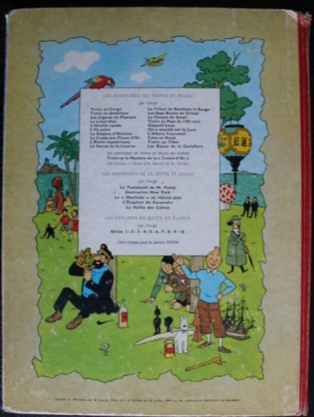 Tintin - 09 - Le crabe aux pinces d'or - Rééd. 1964 - B35 2 livres bd revues bandes dessinees tintin 09 le crabe aux pinces or reed 1964 b35