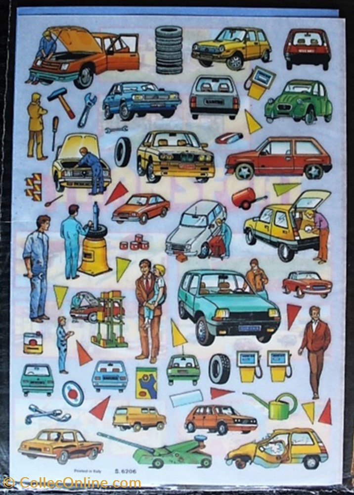 Décorama - Hemma Transfert - Visite au garage 2 divers decorations magnets autocollants decalcomanies decorama hemma transfert visite au garage