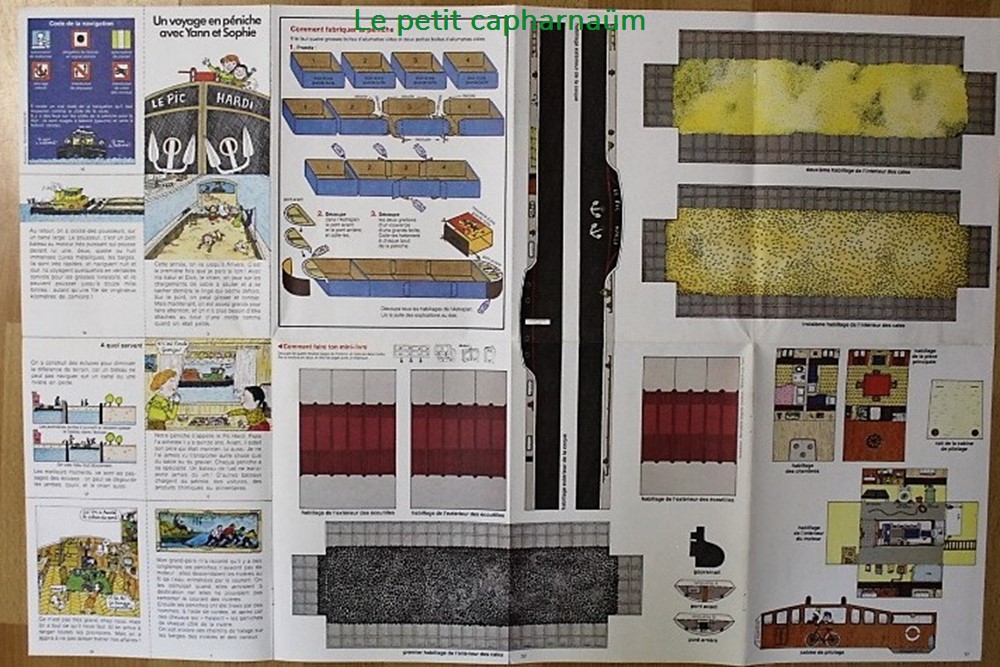 Diorama / Maquette - La péniche documents anciens chromos images diorama maquette la peniche