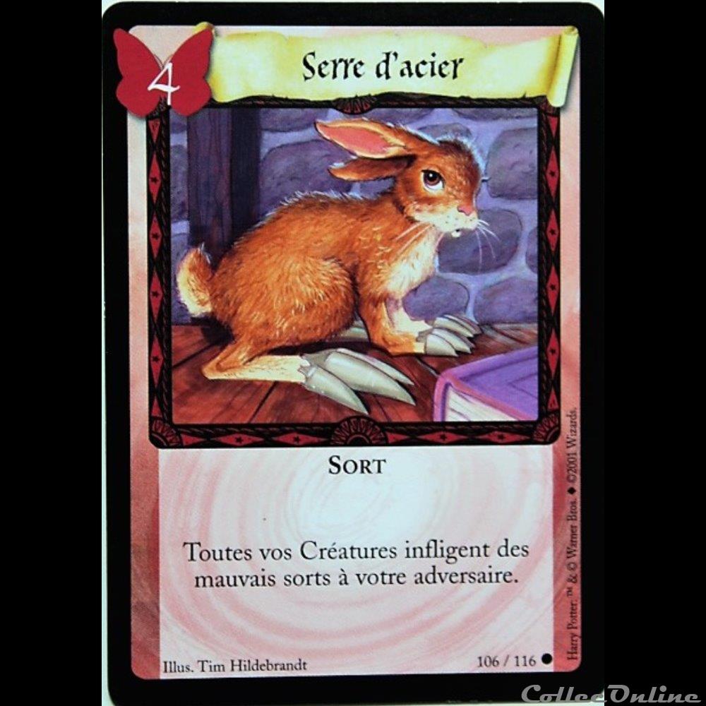 jeux jouets jeu carte collectionner tcg harry potter set de base 106 serre acier commune