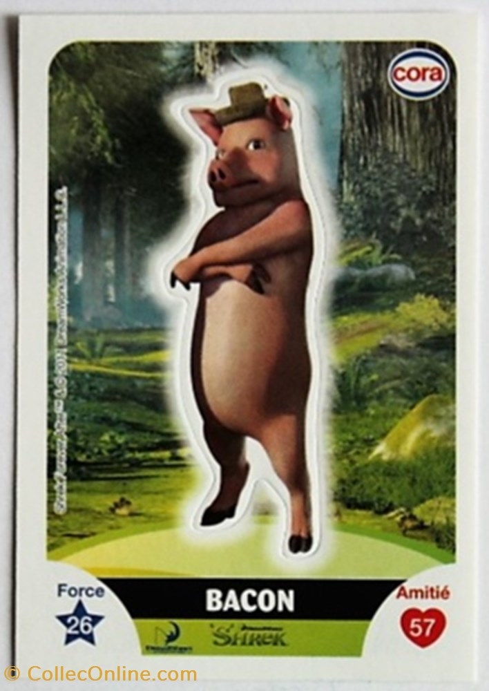 Dreamworks Cora 2011 - S067 - Shrek - Bacon jeux jouets jeu de carte collectionner dreamworks cora 2011 s067 shrek bacon