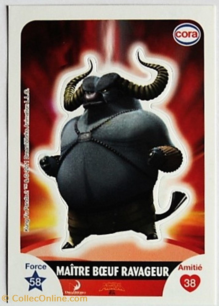 jeux jouets jeu de carte collectionner dreamworks cora 2011 s041 kung fu panda maitre boeuf ravageur