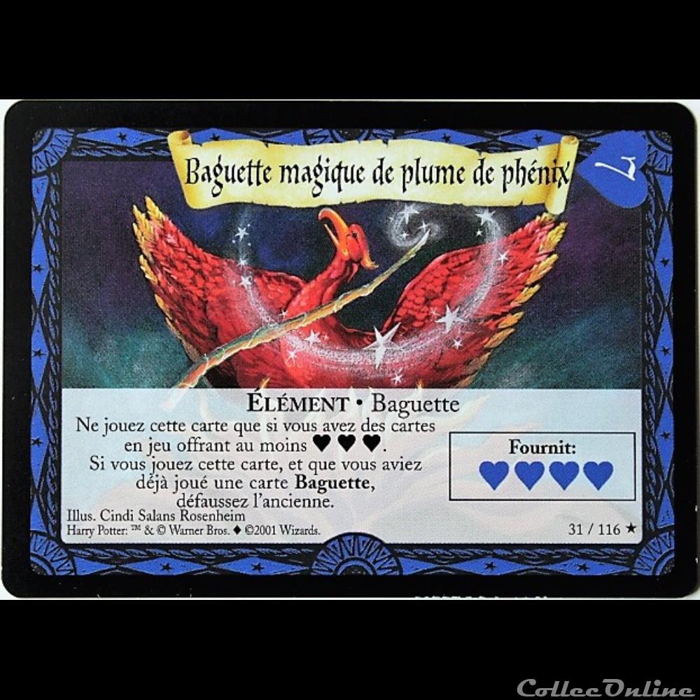 Tcg Harry Potter Set De Base 031 Baguette De Plume De Phenix