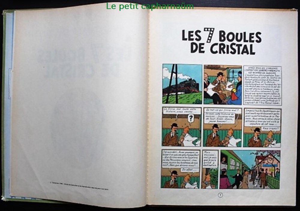 livres bd revues bandes dessinees tintin 13 les 7 boules de cristal reed 1960 b29