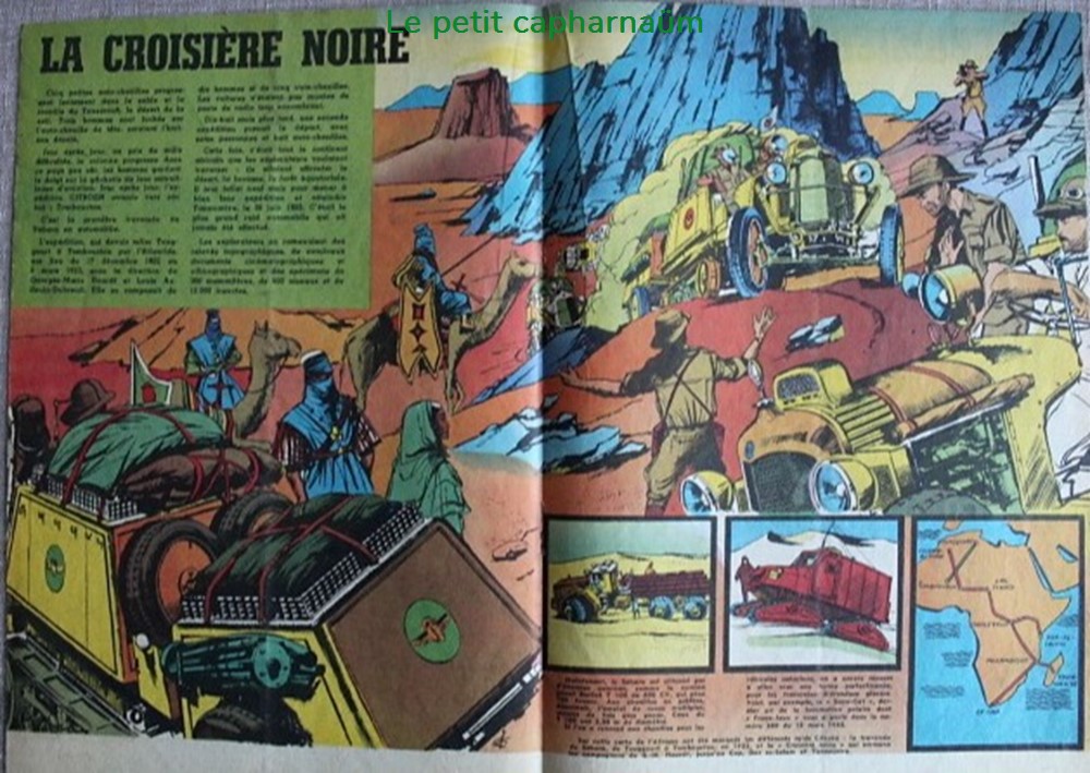 Encart central - La croisière noire documents anciens planches plans techniques encart central la croisiere noire