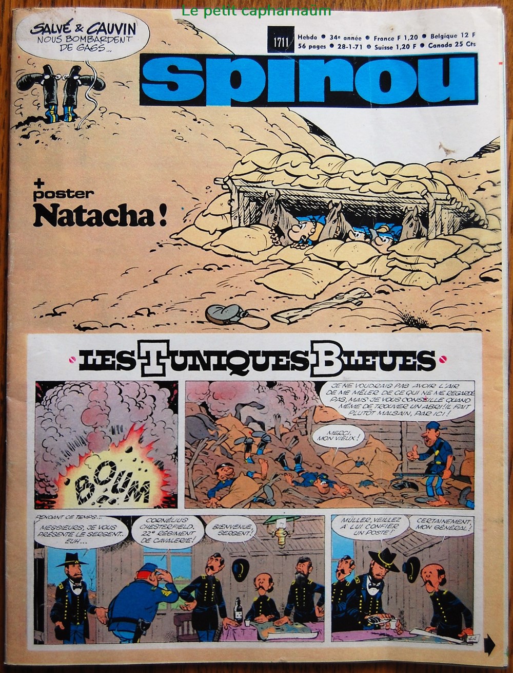 Spirou - 1711 - Couverture : Les tuniques bleues livres bd revues spirou 1711 couverture les tuniques bleues