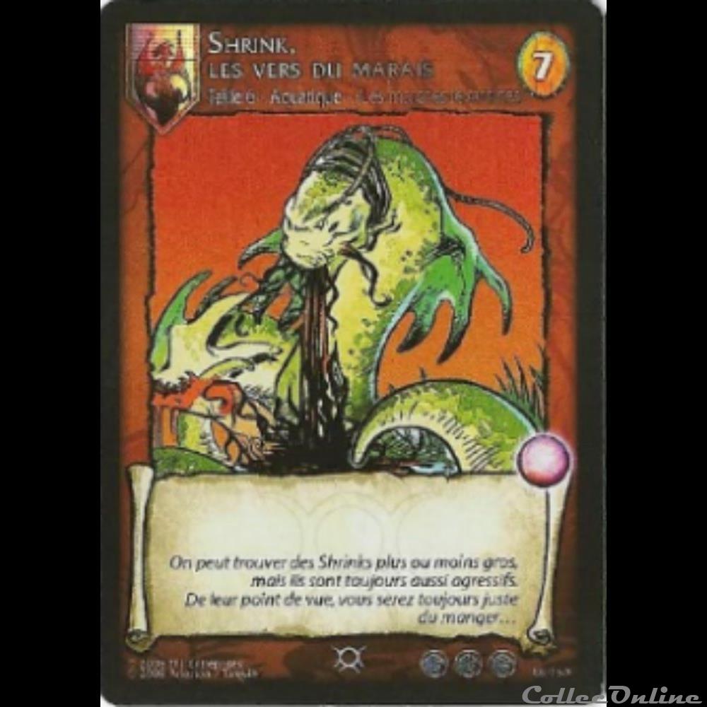 Lanfeust de Troy - 088 - Shrink, les vers du marais jeux jouet jeu carte collectionner lanfeust de troy 088 shrink les vers du marais