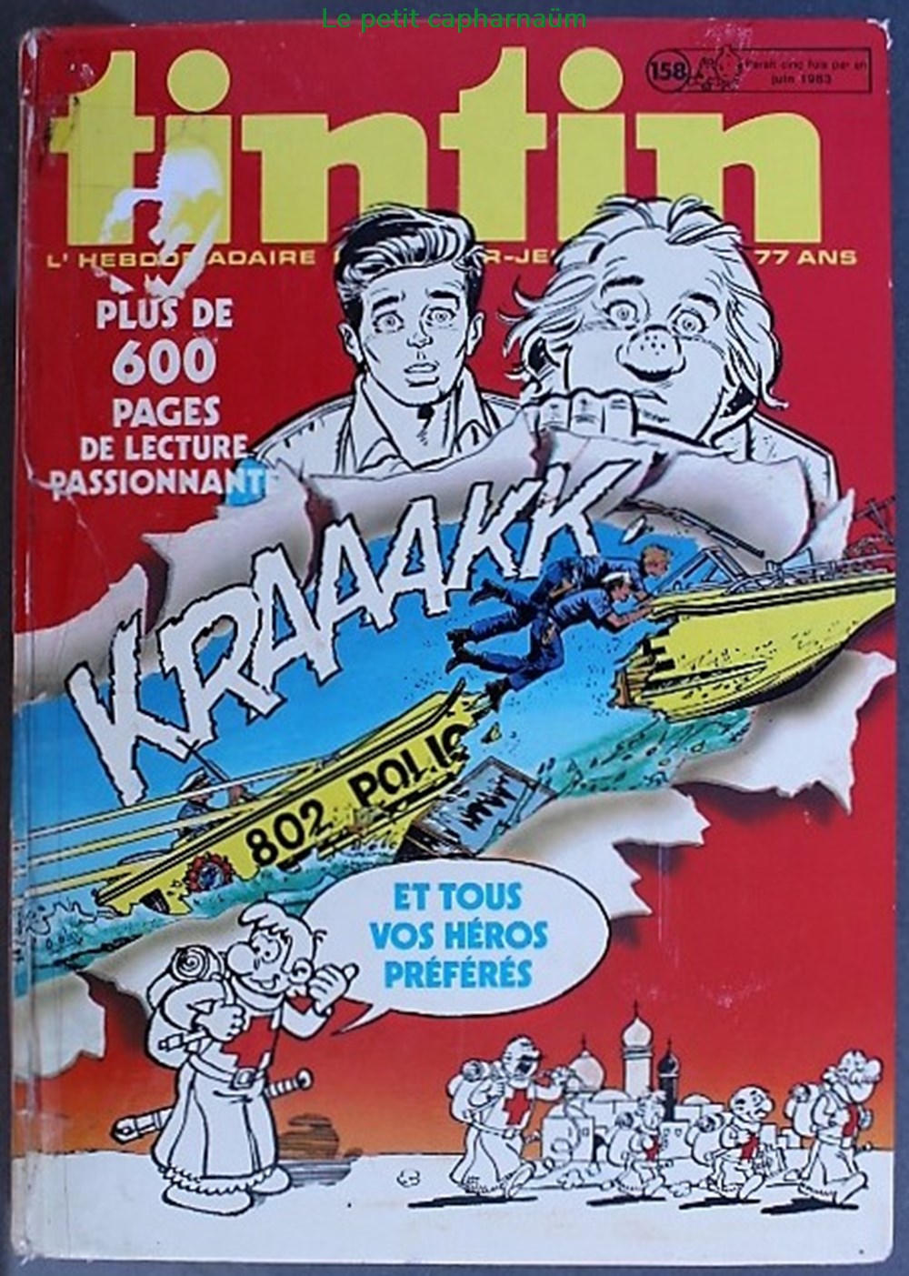 Tintin (édition Belge) - Recueil N°158 - Du n°38 au 47 de 1983 livres bd revues vieux journaux tintin edition belge recueil n 158 du n 38 au 47 de 1983