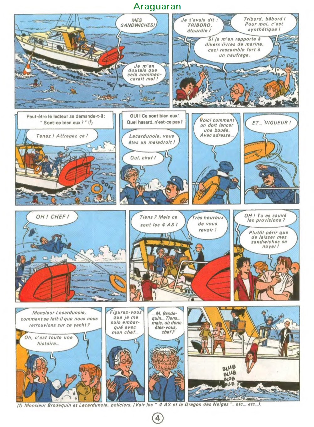 Album - 4 as (Les) - 09 - Les 4 as et l'île du Robinson 3 livres bd revues bandes dessinees album 4 as les 09 les 4 as et ile du robinson