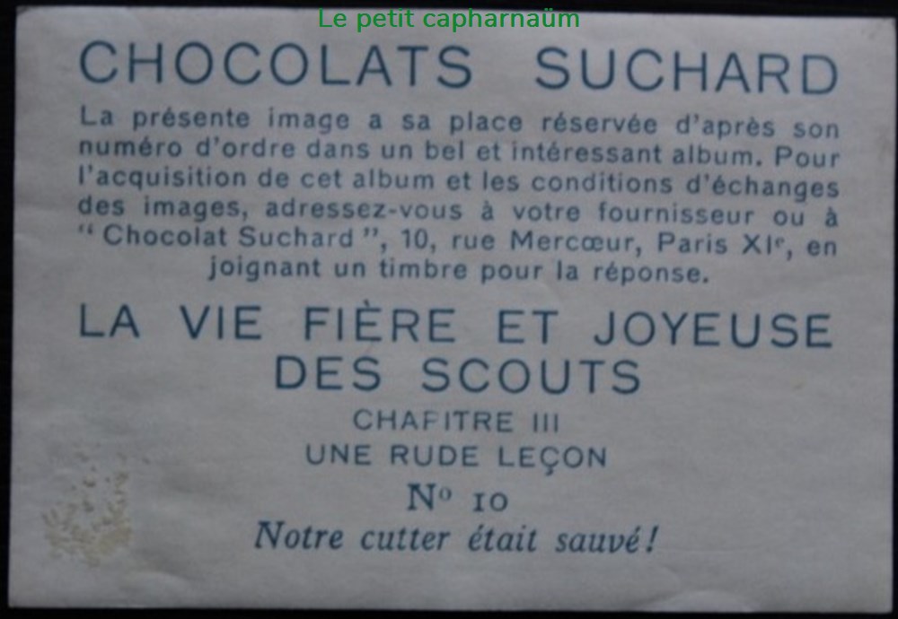 documents anciens chromos images alimentaires image chromo la vie fiere et joyeuse des scouts iii 10 notre cutter etait sauve