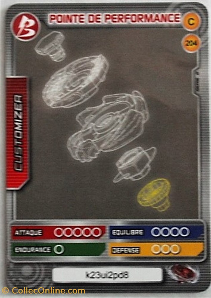 jeux jouets jeu carte collectionner tcg beyblade 204 240 pointe de performance