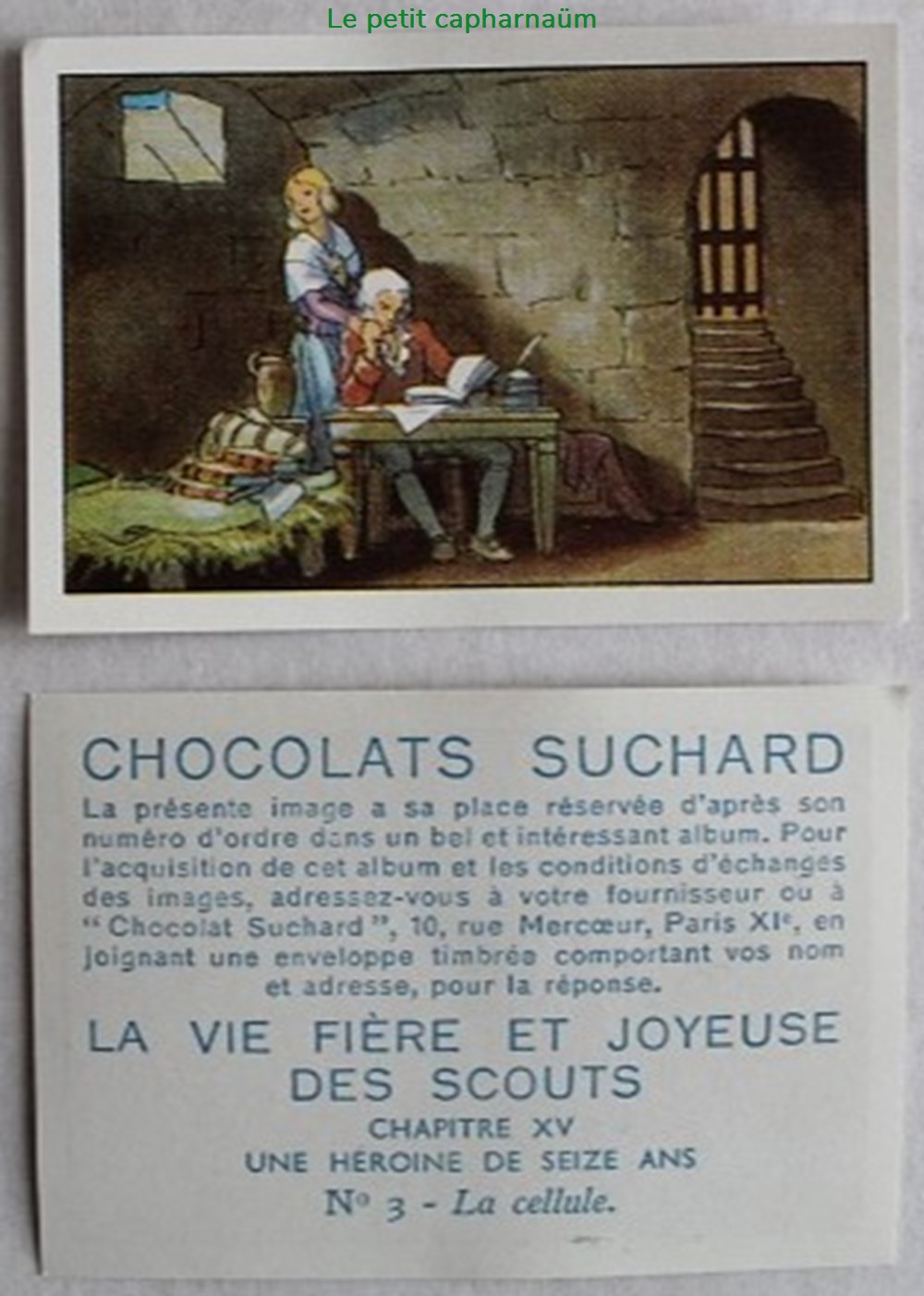 Image / Chromo - La vie fière et joyeuse des scouts - XV-03 - La cellule documents anciens chromos images alimentaires image chromo la vie fiere et joyeuse des scouts xv 03 la cellule