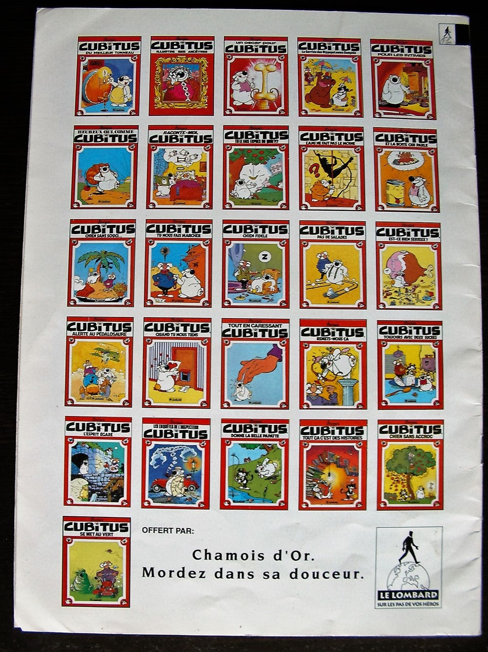 Cubitus - 06 - Heureux qui comme Cubitus - Rééd. Publicitaire Chamois d'or 1994 livres bd revues bandes dessinees cubitus 06 heureux qui comme cubitus reed publicitaire chamois or 1994