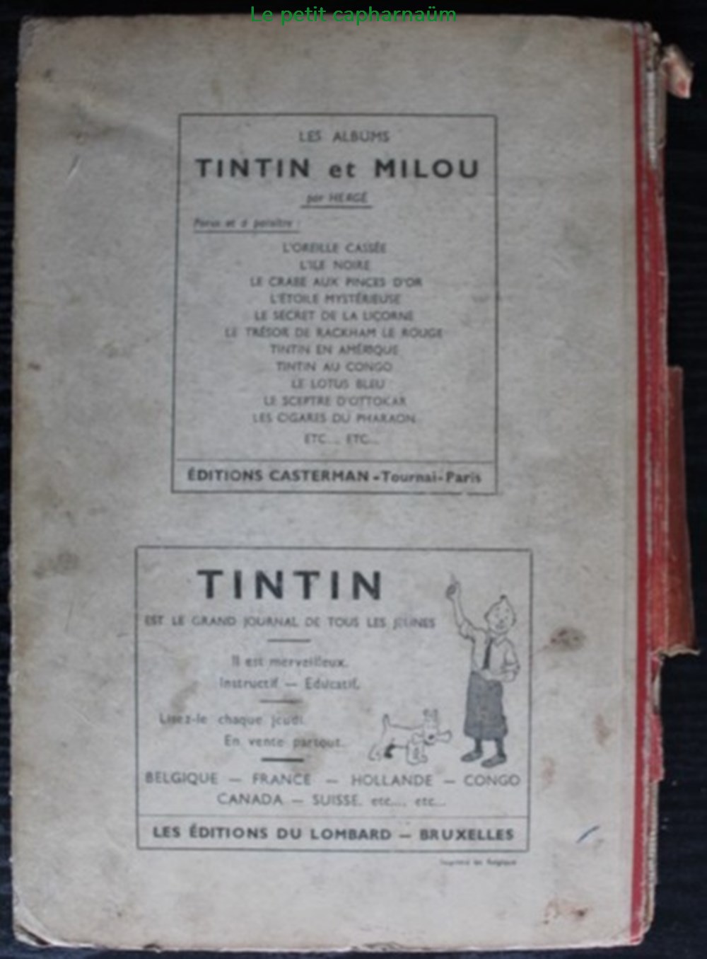Tintin (édition Belge) - Recueil N°003 - Du n°24 au 40 de l'année 1947 2 livres bd revues vieux journaux tintin edition belge recueil n 003 du n 24 au 40 de annee 1947