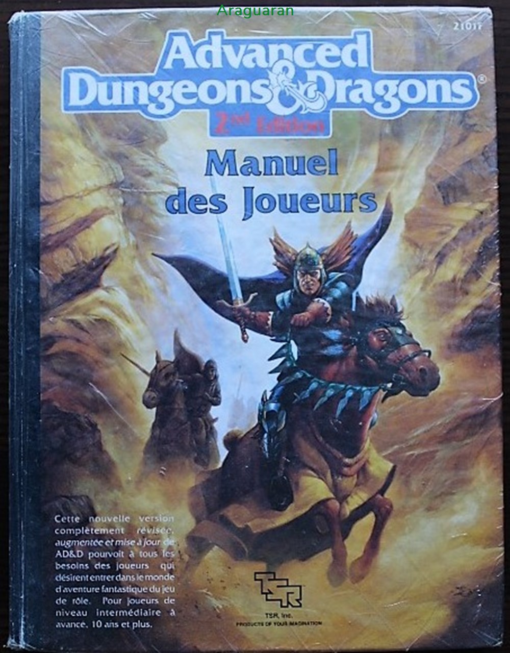Jeu de rôle - AD&D2 - Manuel des joueurs jeux societe jouets roles jeu de role ad d2 manuel des joueurs