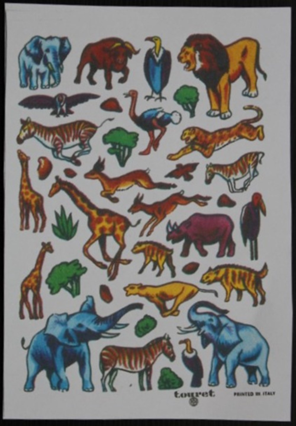 Décorama - Touret - La savane 3 divers decorations magnets autocollants decalcomanies decorama touret la savane