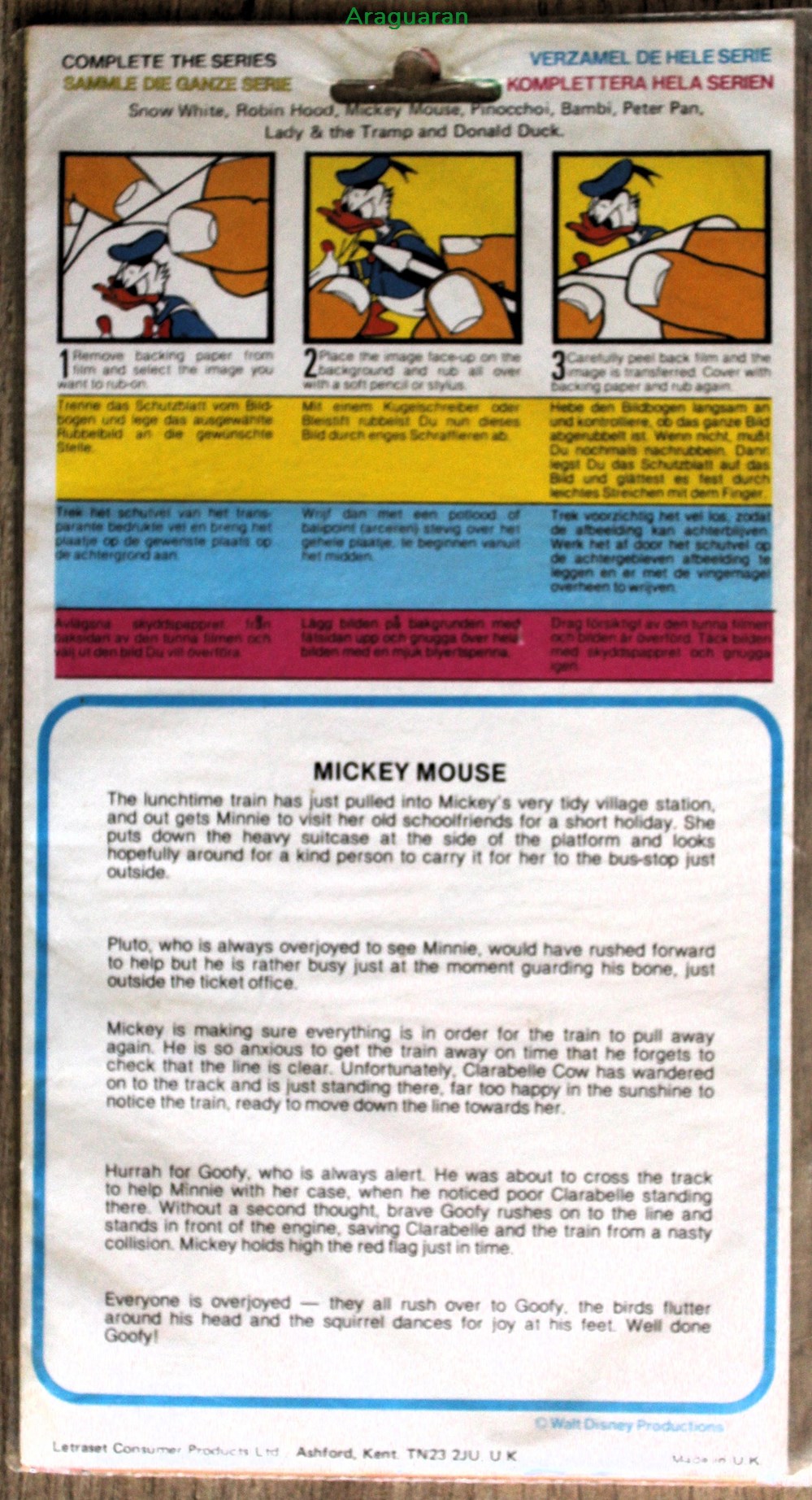 divers decorations magnets autocollants decalcomanies decorama letraset actions transfers storytime walt disney mickey mouse
