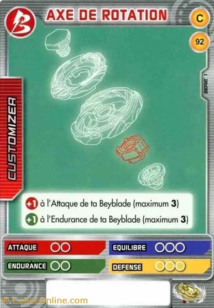 TCG Beyblade - 092/160 - Axe de rotation jeux jouets jeu carte collectionner tcg beyblade 092 160 axe de rotation