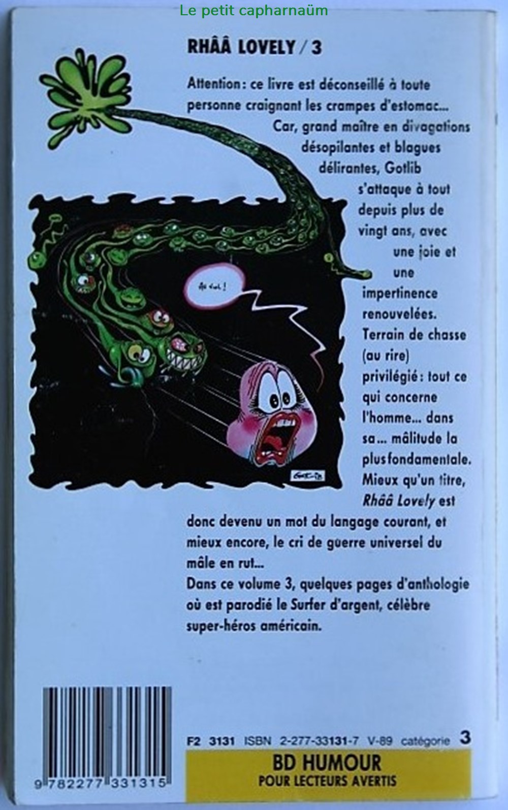 livres bd revues bandes dessinees gotlib rha lovely 3 livre de poche 1989