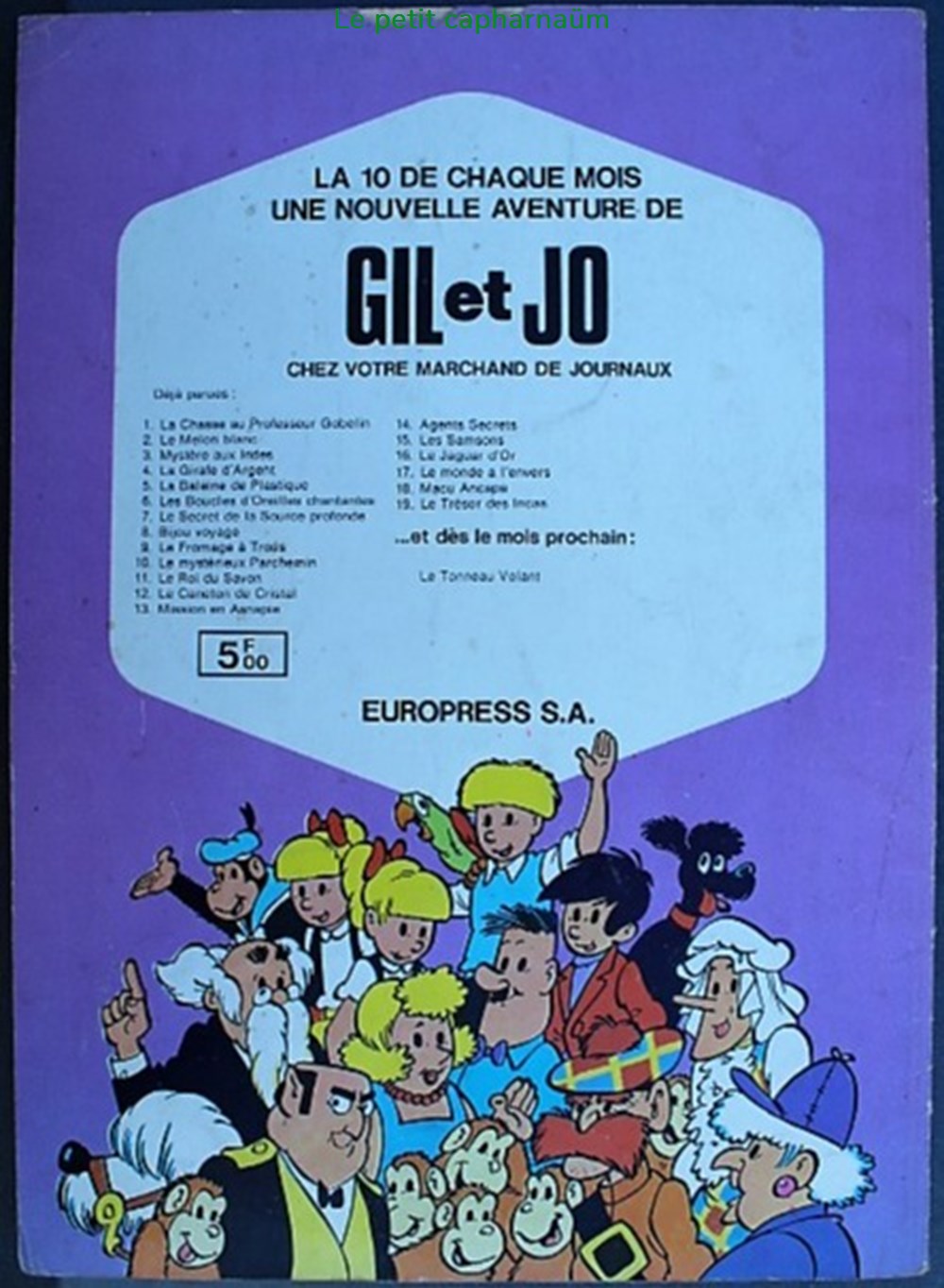 Gil et Jo - 19 - Le trésor des incas - EO livres bd revues bandes dessinees gil et jo 19 le tresor des incas eo