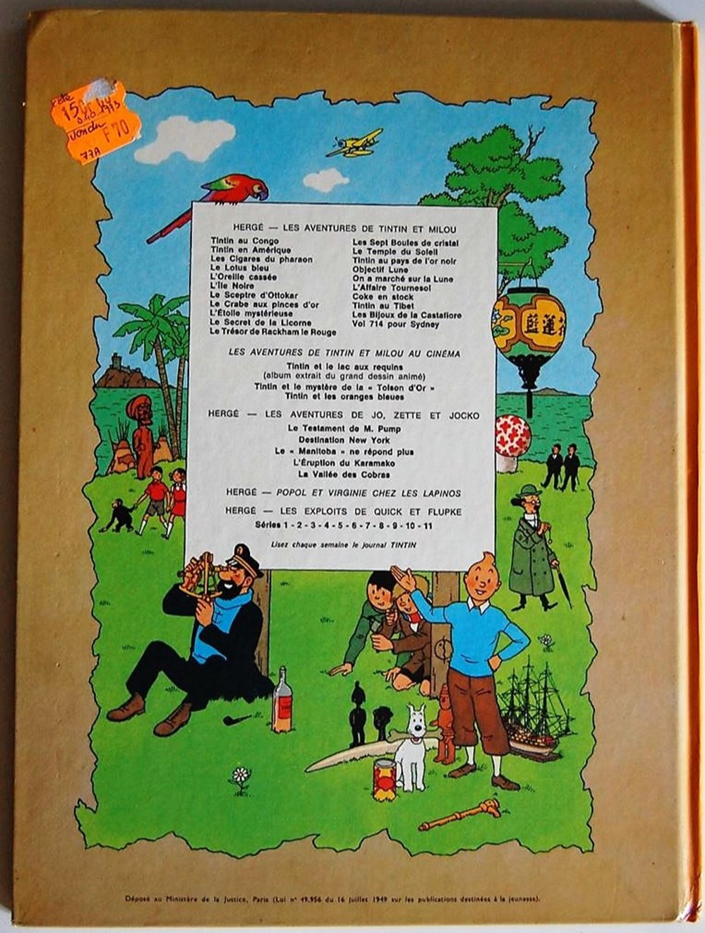 Tintin - 21 - Les bijoux de la Castafiore - Rééd. 1973 - B40 livres bd revues bandes dessinees tintin 21 les bijoux de la castafiore reed 1973 b40