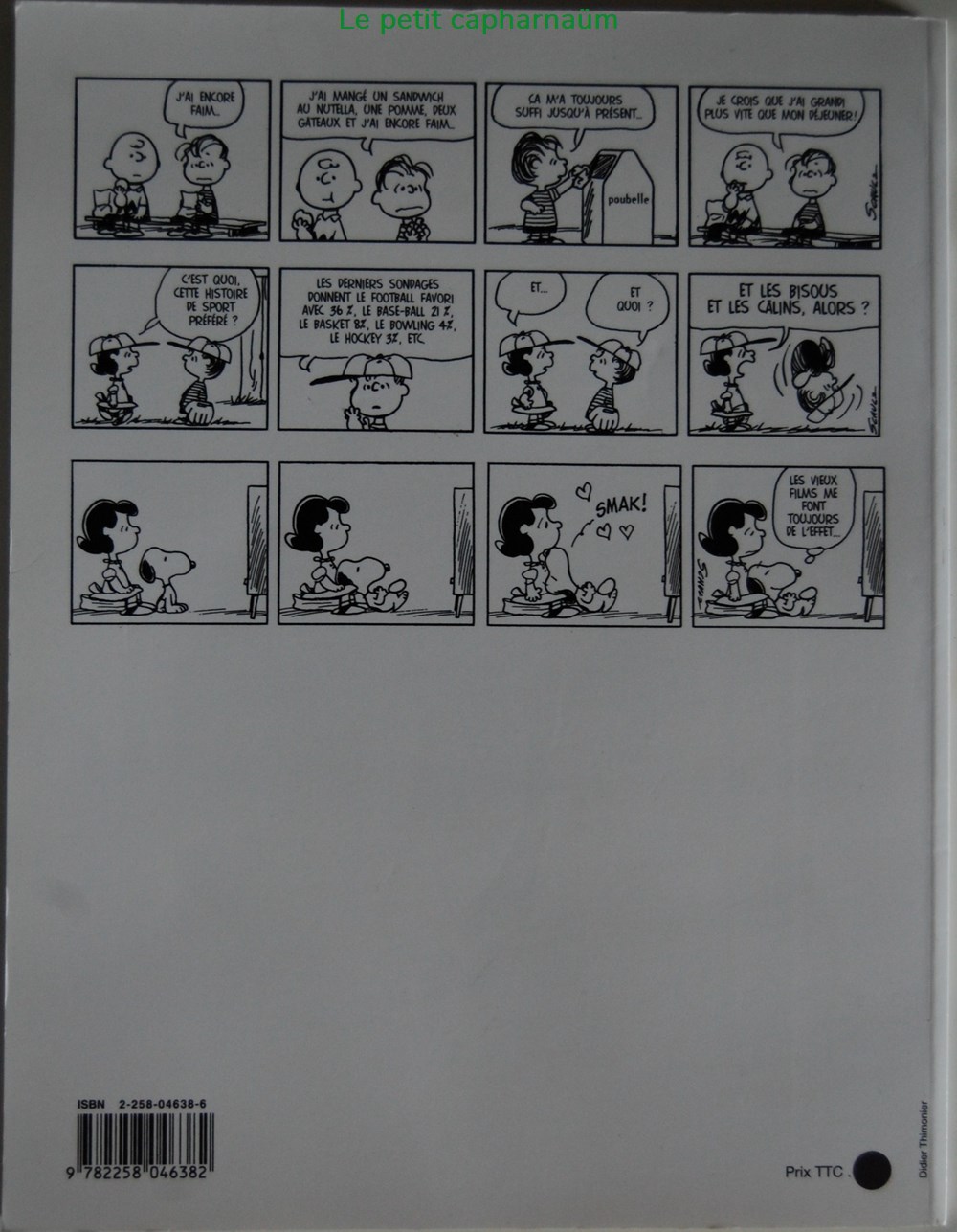Peanuts - 01 - Joe cool déteste le dimanche après-midi - EO 1997 livres bd revues bandes dessinees peanuts 01 joe cool deteste le dimanche apres midi eo 1997