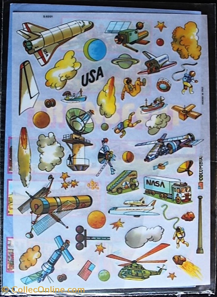 Décorama - Hemma Transfert - Navette spatiale 2 divers decorations magnets autocollants decalcomanies decorama hemma transfert navette spatiale