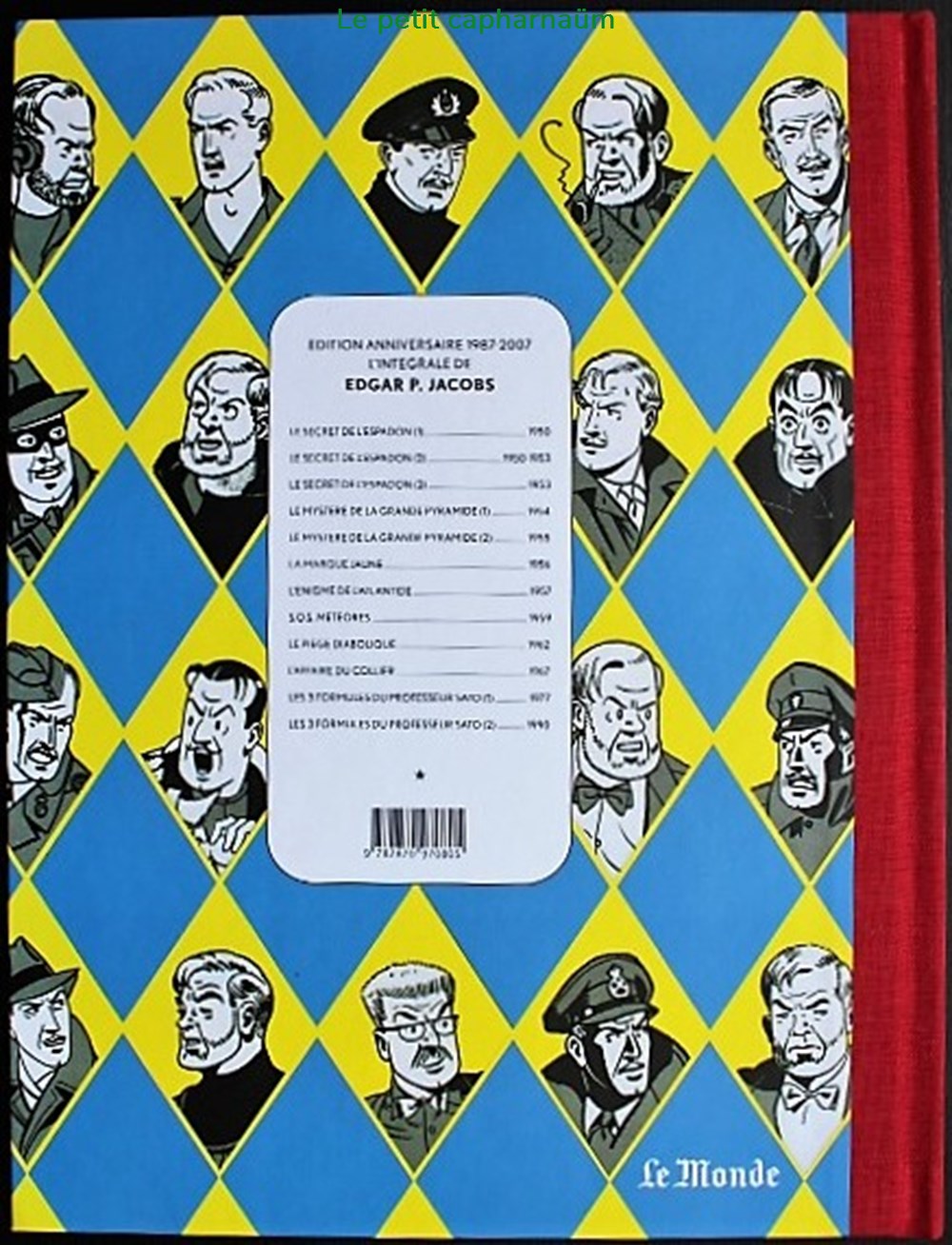 Blake et Mortimer - 06 - La marque jaune - Rééd. 2007 Le Monde Fac Similé livres bd revues bandes dessinees blake et mortimer 06 la marque jaune reed 2007 le monde fac simile