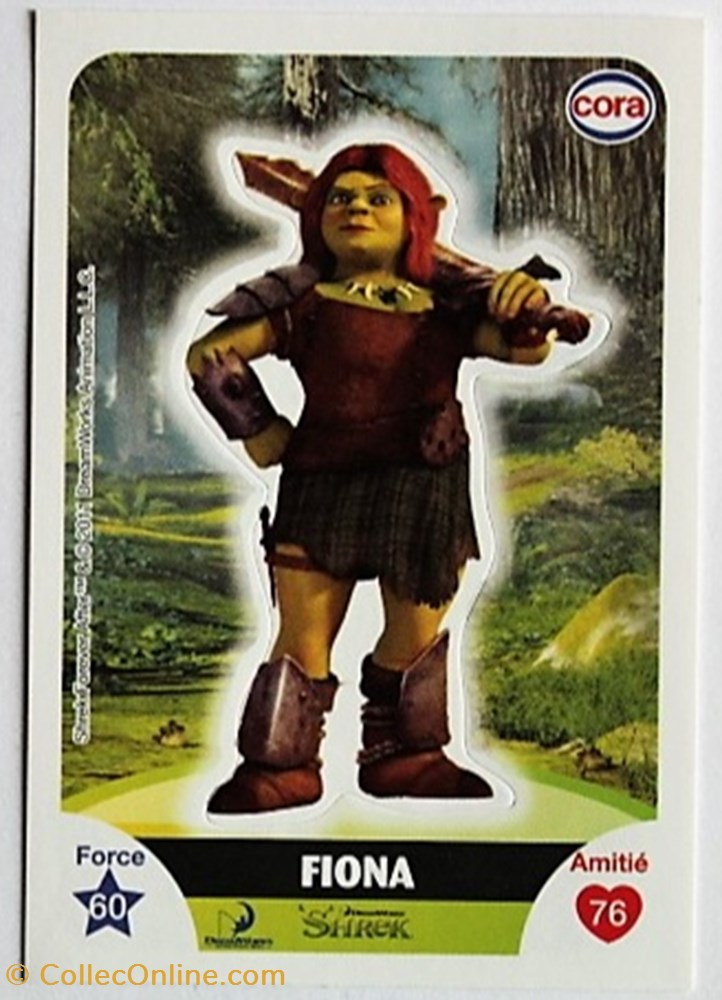 Dreamworks Cora 2011 - S105 - Shrek - Fiona jeux jouets jeu de carte collectionner dreamworks cora 2011 s105 shrek fiona
