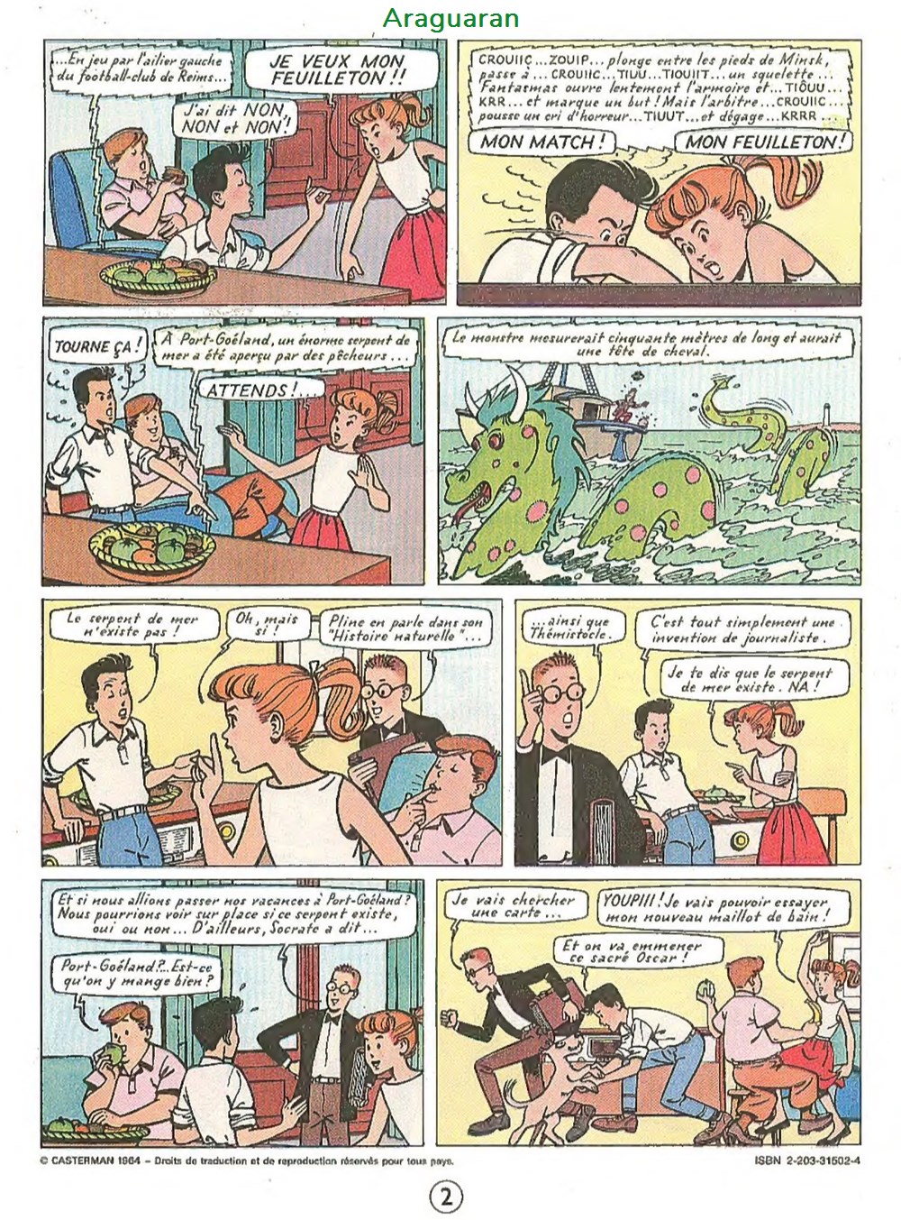 Album - 4 as (Les) - 01 - Les 4 as et le serpent de mer 3 livres bd revues bandes dessinees album 4 as les 01 les 4 as et le serpent de mer