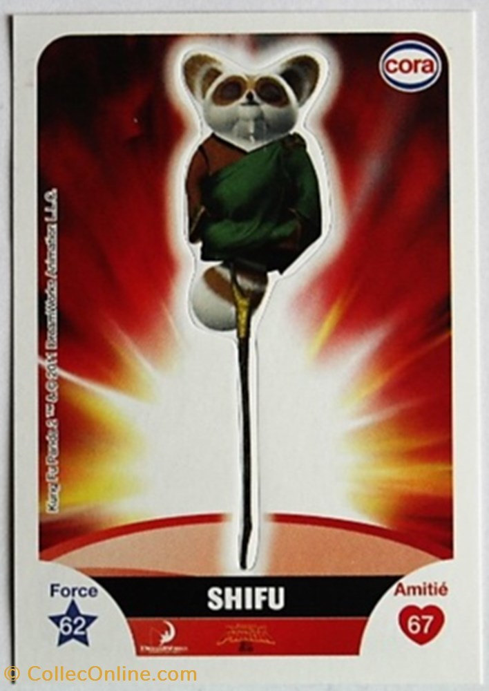 Dreamworks Cora 2011 - S061 - Kung Fu Panda - Shifu jeux jouets jeu de carte collectionner dreamworks cora 2011 s061 kung fu panda shifu