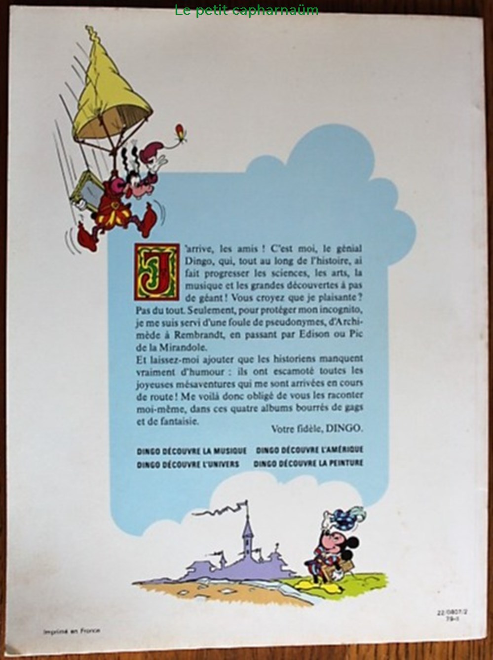BD - Les découvertes de Dingo - 04 - Dingo découvre la peinture - EO 1979 livres revues bandes dessinees bd les decouvertes de dingo 04 dingo decouvre la peinture eo 1979