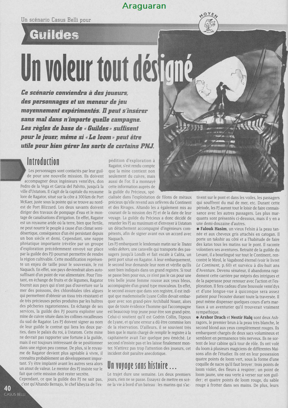 Scénario - Guildes - Un voleur tout désigné jeux societe jouets roles scenario guildes un voleur tout designe