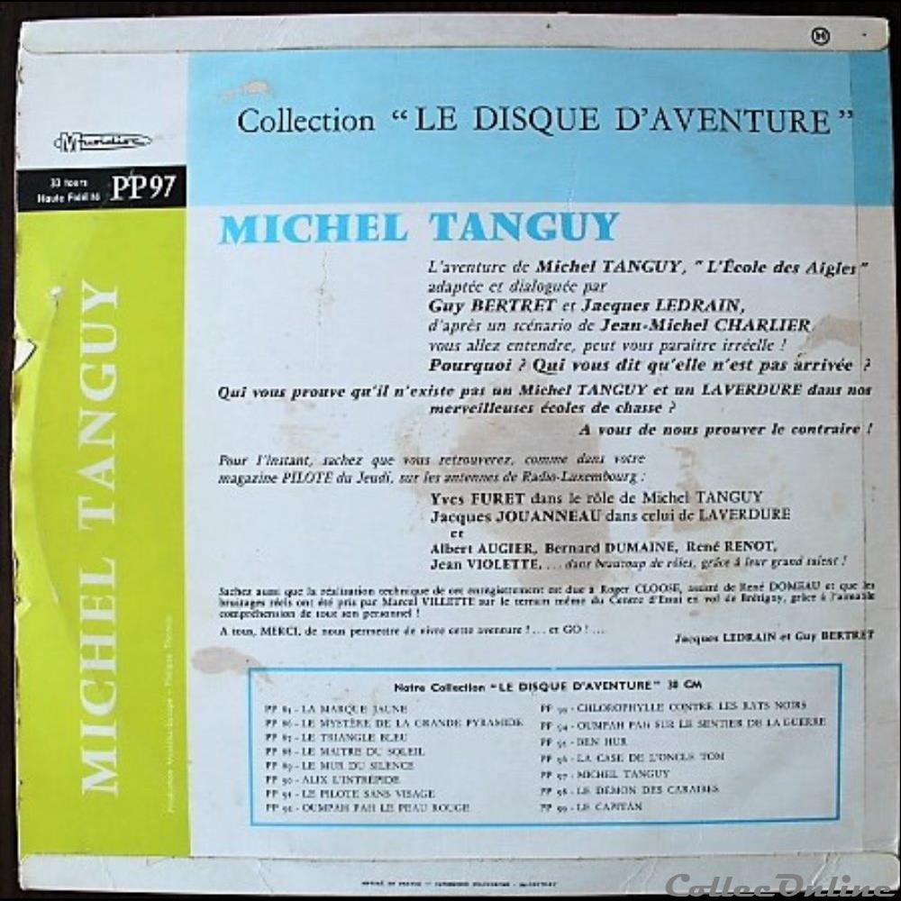 Tanguy et Laverdure - Disque Vinyle 33 Tours - L'école des aigles musique instruments disques vinyles tanguy et laverdure disque vinyle 33 tours ecole des aigles