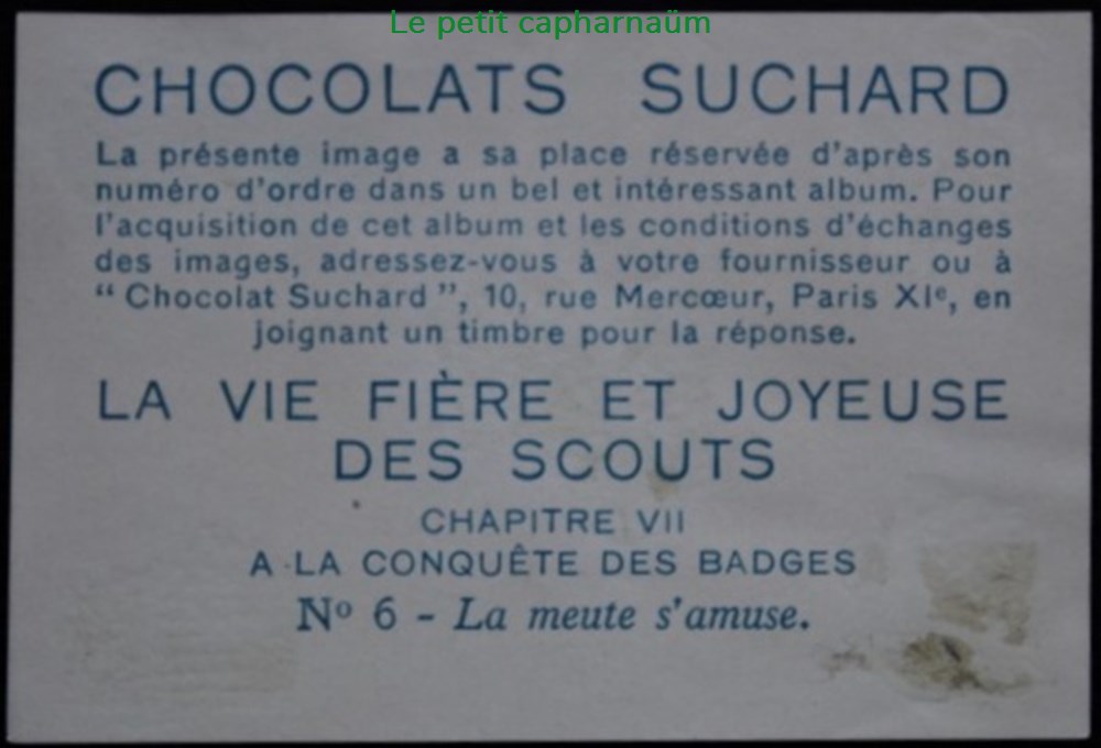 documents anciens chromos images alimentaires image chromo la vie fiere et joyeuse des scouts vii 06 la meute amuse