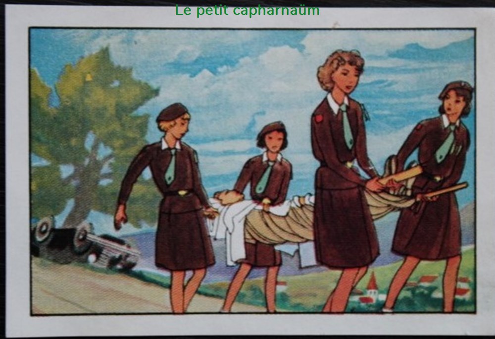 documents anciens chromos images alimentaires image chromo la vie fiere et joyeuse des scouts x 08 eclaireuse est vaillante