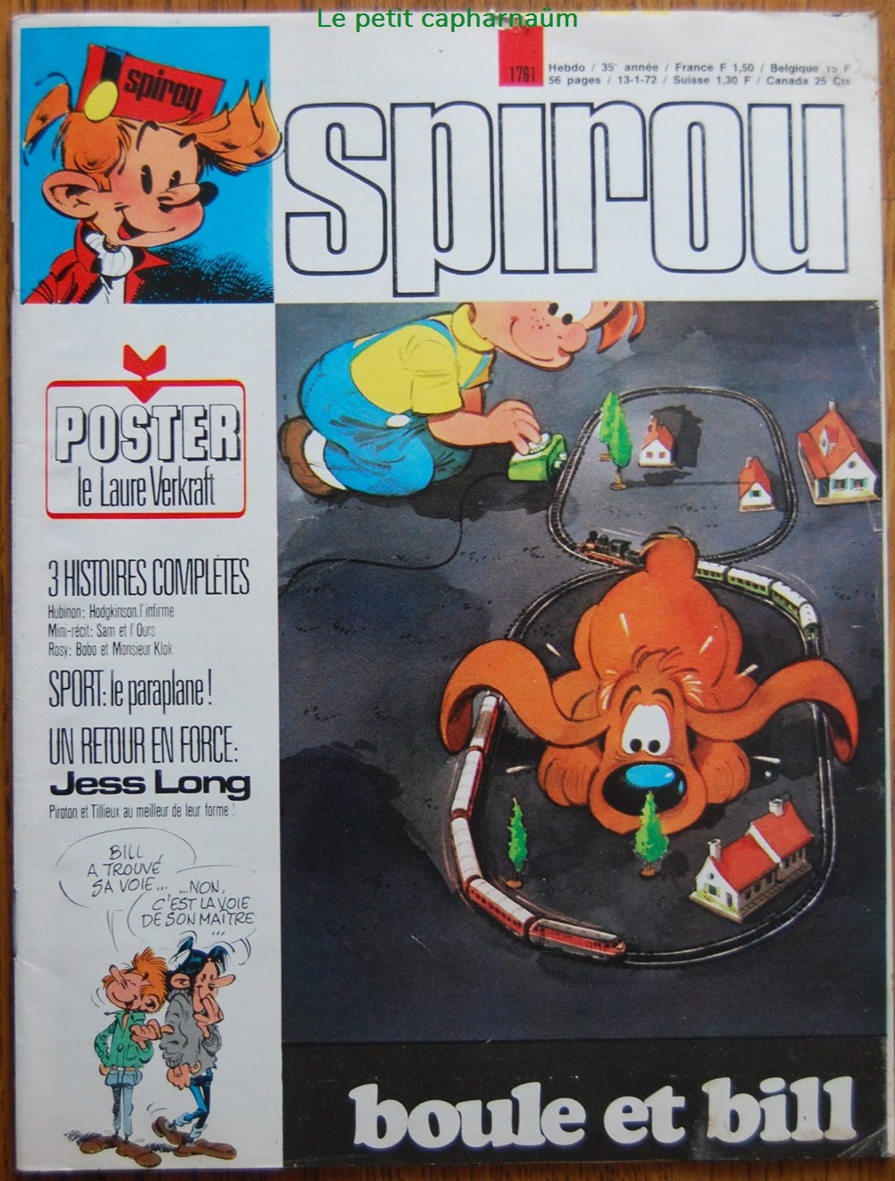 livres bd revues spirou 1761 couverture boule et bill