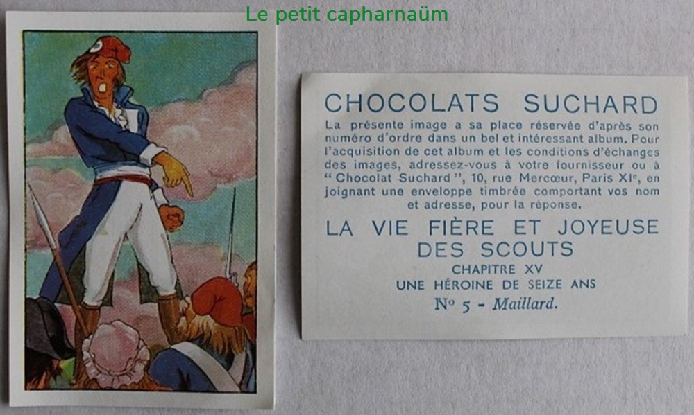 documents anciens chromos images alimentaires image chromo la vie fiere et joyeuse des scouts xv 05 maillard